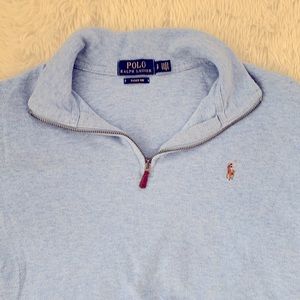Men’s Polo Estate-Rib Quarter-Zip Pullover